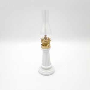 Vintage Milk Glass Decorative Oil Lamp